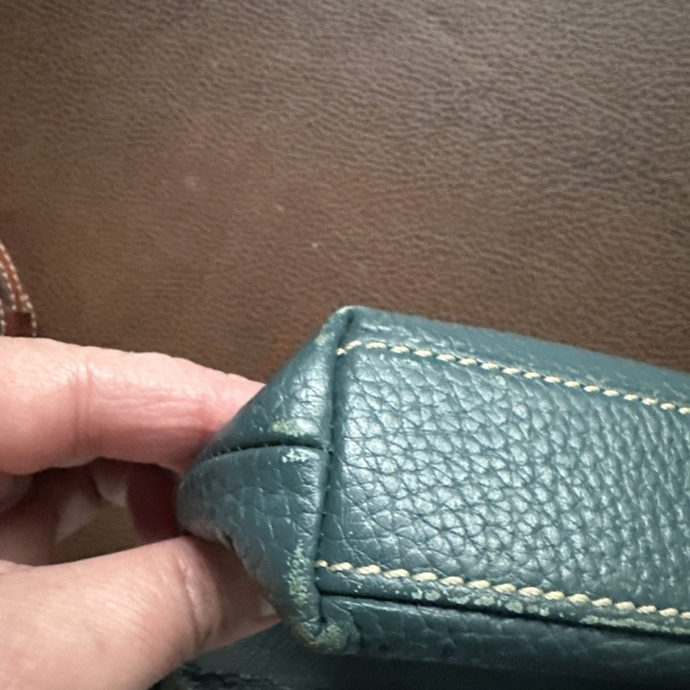 Dooney & Bourke Women Blue Solid Crossbody Leather Purse Adjustable Strap - Picture 6 of 6